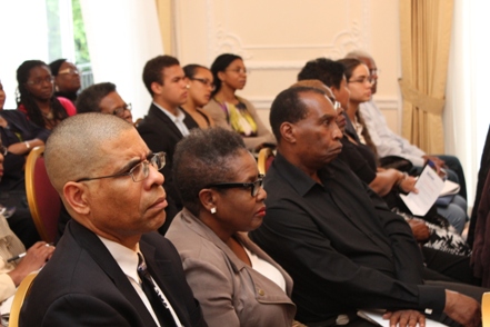 Guests listening attentively to Prof. Dalip Ragoobirsingh

