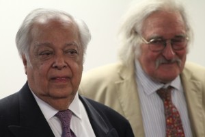 Sir Shridath Ramphal on the left. Photo courtesy CaribDirect

